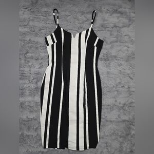 Lights Off Mini Dress - Black/White